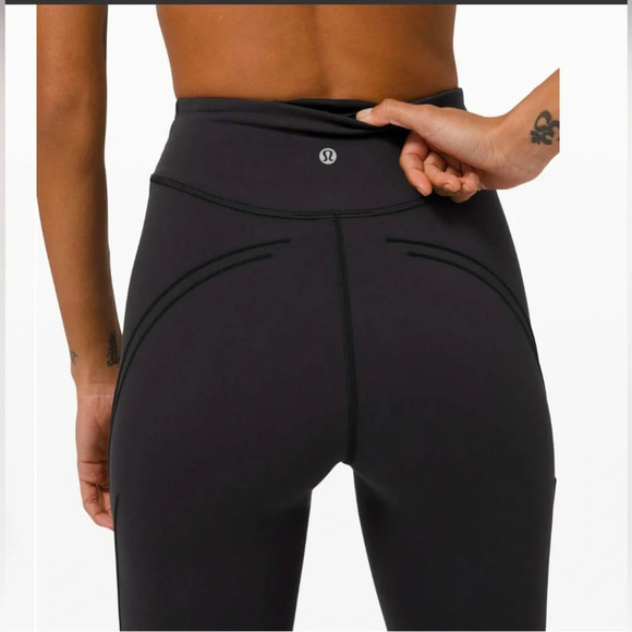 Lululemon Get in Line Super-High-Rise tight 28” size 4 black - Picture 4 of 8